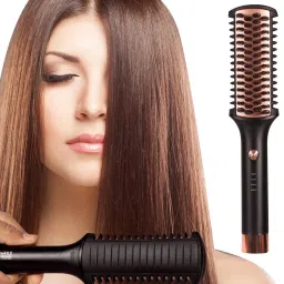 ShoppoWorld Professional Hair Straightener And Curler Brush, Ion Technology, Ceramic Coating Professional Hair Straightener And Curler Brush, Ion Technology, Ceramic Coating Hair Straightener Brush-image-0
