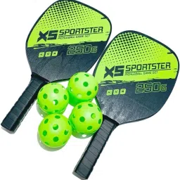 Pickleball Set with 2 Wooden Paddles & 4 Pickleballs Beginner Pickleball Ball-image-83