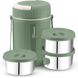 Hot and Cold Lunch Box With 3 SS Container 3 Containers Lunch Box-10