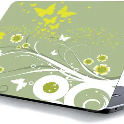 qth FLORAL LAP-3104 VINYL Reusable Laptop Skin Compatible for 15.6 inch-image-49