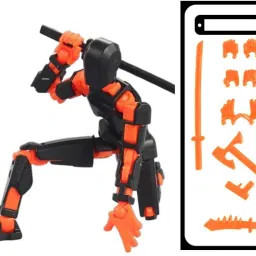 (Assembly Completed) Dummy 13 Robot, Action Figure 3D Orange Black-1