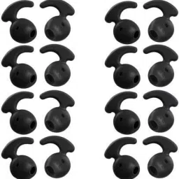 BUMTECH 16 pcs balck rubber for level u earbud scover In The Ear Headphone Cushion (Pack of 8, Black) In The Ear Headphone Cushion-image-73