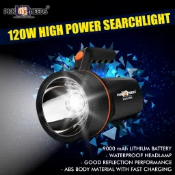 pick ur needs Emergency Search Torch Light 120W With Lithium Battery High Long Range (Range 2 Km.) Torch image 4