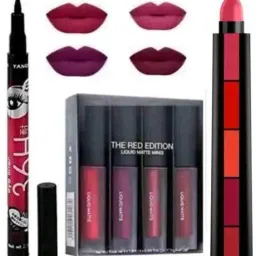 swenky Red Edition Lipstick Blushed Velvet Puff Fantastic Fab 5 Step Lipstick-26