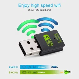 Bkc Wifi with Bluetooth 5.0 2 in 1 for Computer, Laptop, Desktop USB Adapter image 3