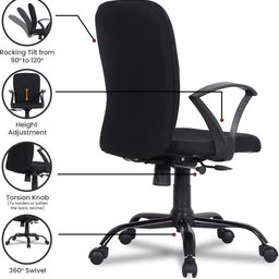 m.g enterprises MG ADJUSTABLE CUSHION OFFICE CHAIR Mesh Office Adjustable Arm Chair-picture-7