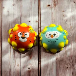 Crazy Soft Rubber Moon Bouncing Ball for Kids ( 2Pcs )- 7 cm-10