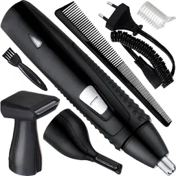 KEEMIIE 3in1 E Chargeable Powerful Nose Trimmer Beard Moustache Hair Eyebrow Trimmer Fully Waterproof Grooming Kit 320 minRuntime 3 Length Settings-18