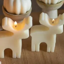 Christmas Reindeer Candle Pack of 2 | Rudolf Candle | Christmas Decorative Candle-image-36