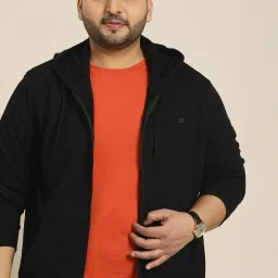 Men Full Sleeve Solid Hooded Sweatshirt-image-7