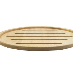 xsource Wooden Roti Tray Round Serving Plate for Serving Chapatis, Parathas & Flatbreads Plate Serving Set image 4
