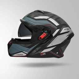 Trooper D2 isi & Dot Certified Flip-up Full Face with Dual Visor Motorbike Helmet-image-45