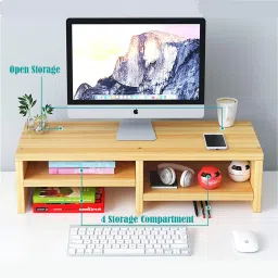 UniAart Uniaart Desk Monitor Storage Organizer with Storage Desk Monitor Storage Organizer with Storage Laptop Stand-9