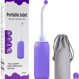 500ML Portable Handheld Bidet Sprayer with Angled Nozzle and Travel Bag Manual Bidets-image-40