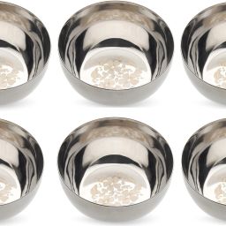 Stainless Steel Serving Bowl Stainless Steel Pack of 6 Serving Bowl Set for Kitchen ( Pack of 6 , Size: 10 CM, Laser Print)-27