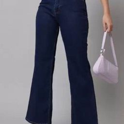 moda rapido Women Loose Fit Mid Rise Dark Blue Jeans-picture-26