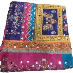 Art Silk Embellished Multicolor Women Dupatta-picture-0
