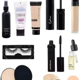 swenky makeup kit fixer primer foundation compact losepowder serum concealer & eyelash-11