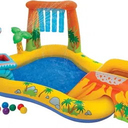 Inflatable Dinosaur Play Centre,8'2"L x 6'3"W x 3'7"H(2.49m x 1.91m x 1.09cm)Inflated Inflatable Swimming Pool-16