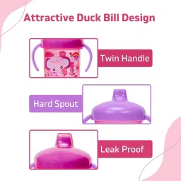 adore Spazzo Duck Bill/ Hard Spout Sipper with Twin Handle & Hygiene Cap image 2