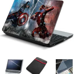 Advik Arts 4in1 Captain America HQ4 Laptop Skin Sticker, Reversible Sleeve Bag, Screen & Key Guard for All Laptop & Notebook upto 15.6" inches Combo Set-image-10