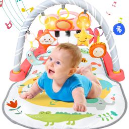 Baby Play Mat with Bluetooth Musical Bluetooth Piano Kick Keyboard & Hanging Toy-picture-33
