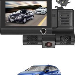 170 Degree/3 Lens G-Sensor 4Inch 3 Way DVR Video Recorder For Car Black LCD-image-36