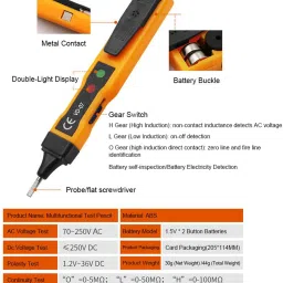 Wire Breakpoint Finder Battery Test Zero fire line Detection Digital Voltage Tester-18