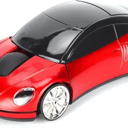 microware 2.4GHz Wireless Sports Racing Car Shape Mouse 3D Optical Mouse Wireless Ambidextrous Optical Gaming Mouse with Bluetooth image 4