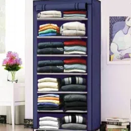7 LAYER COLLAPSIBLE CLOTH ORGANIER BLUE Carbon Steel Collapsible Wardrobe-7