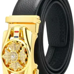 Men & Women Formal, Casual, Evening, Party Gold Artificial Leather, Texas Leatherite Belt-image-17