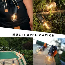 eerav Rechargeable Camping Lights, Waterproof LED Tent Lights with USB Cable Yellow Silicone Sky Lantern image 5