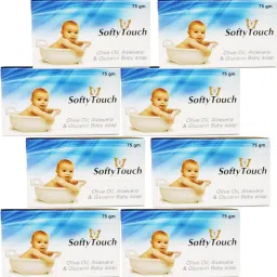 SOFTY TOUCH SOAP FOR BABY GENTLE SMOOTH & HEALTHY SKIN PACK OF - 75g x 8-image-69