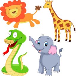 4Pcs Jungle Theme Cardstock Cutout for Birthday Party Decoration / Birthday Party Supplies Paper Cut-outs-image-96