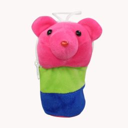 Cute Face Soft Attractive Plush Velvet Milk Feeding Bottle Cover-2