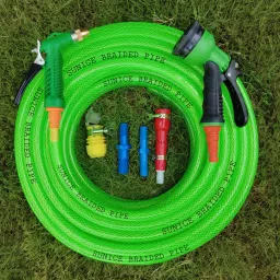 15 METER 7-PATTERN ,3-LAYERED HEAVY DUTY HOSE PIPE WITH ACCESSORIES (Size:12mm,0.5 inch) GARDENING AND BIKE & CAR WASHING Hose Pipe-image-22