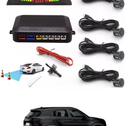 Car Universal Black 4 Ultrasonic Reverse Parking Sensor-69 4 Parking Sensors, Compact Screen Distance Display with Sound Warning Parking Sensor-image-86