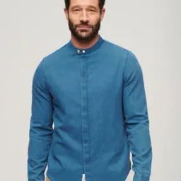 Men Merchant Grandad Ribbed Relaxed Fit Cotton Shirt-picture-52