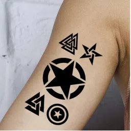 new Triangle With Star Temporary Tattoo For Men And Woman Waterproof Tattoo-image-1