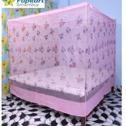 flipkart smartbuy Polyester Adults Washable Flower Print 6x6.5 Feet Double Bed Mosquito Net-picture-15