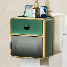 Wall-Mounted Tissue Holder Plastic Toilet Paper Holder-image-70