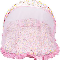 meemee Mee Mee Cushioned Baby Bedding set, Mosquito net with Zip Closer and Neck Pillow Mattress Set 1 baby crib-picture-7