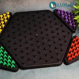 luxen Triangle Game With Rubber Band Large Chain Tringle Chess Game Board Game Strategy & War Board Game image 3