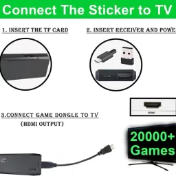 V A VALAK Wireless Game Stick Video Game Built-in 2000+ Games 8 Bit 16bit hdmi Dual Player 64 GB with Retro gaming console with Game Stick 64 GB with Old School Station Video Games image 2