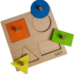 Wooden Shape Puzzle | Early Learning Shapes and Colors Toy | Montessori Toy-0