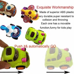 littlewish Friction Powered Toy 5 Pcs Set of Car, Plane, Engine, Helicopter, Robot Plane image 2