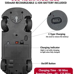 wembley High Speed Mini 1:24 Scale Rechargeable Remote Control car with Lithium Battery image 2