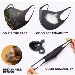 10 PCS Black Face Mask Covers – Washable, Reusable, and Protective for Everyday Use image 3