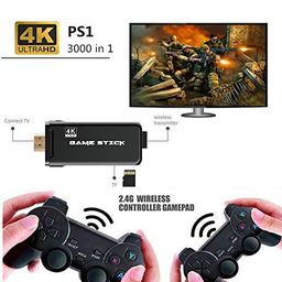 Careflection 4K HD TV video game Console built in 3000 Games PS1 Arcade Emulators game console Multiplayer wireless joystick Controller U8 3D game console image 2
