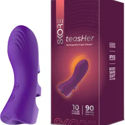 SKORE Teasher 10 Modes | 90 min Run Time For Her | Rechargable Finger Personal Massager-image-43